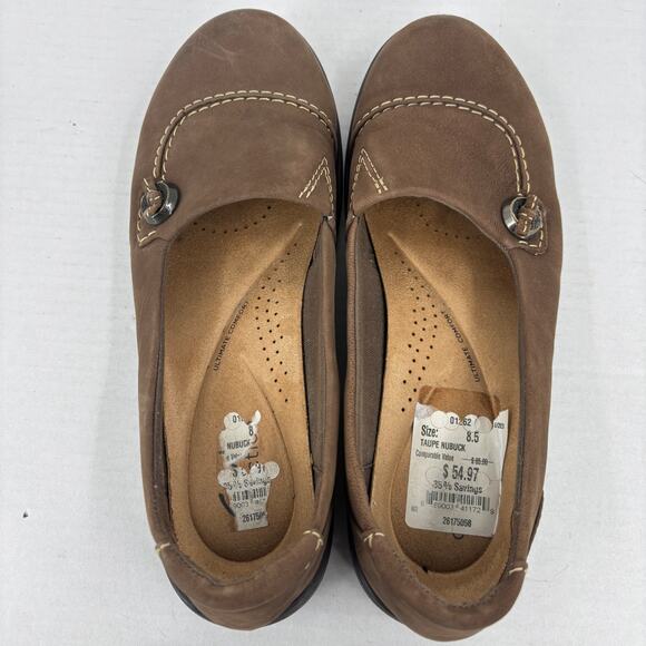 Clarks Carleigh Lulin Loafer Womens Size 8.5 Brown Slip On Comfort Shoes - Picture 2 of 9